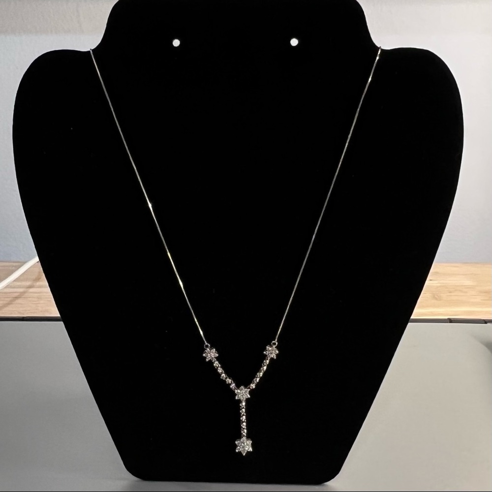 COPY - 14KT White Gold and Genuine Diamond Necklace